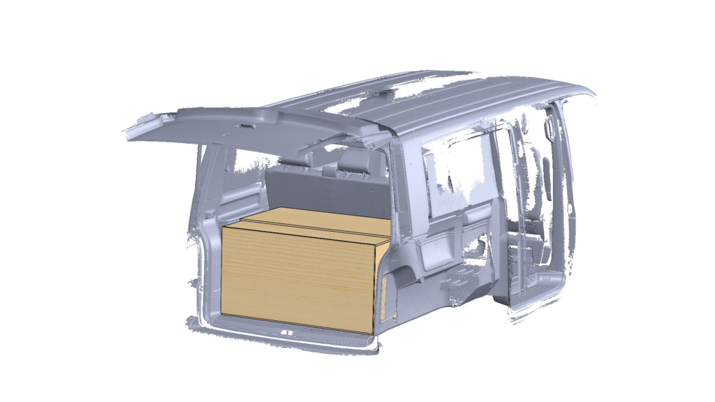 Projektowanie CAD 3D zabudowy vana