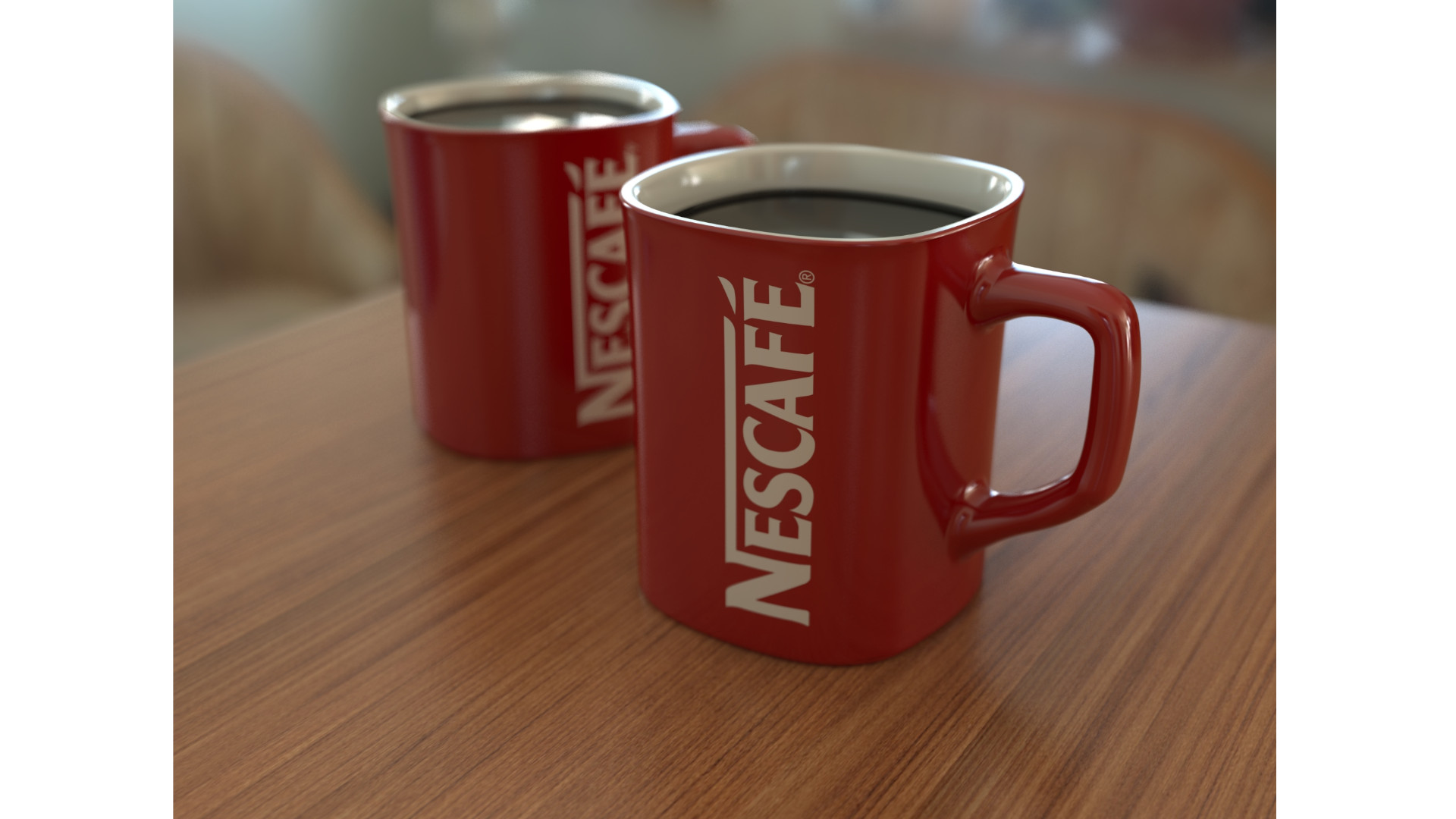 Projektowanie CAD kubków z kawą NESCAFE