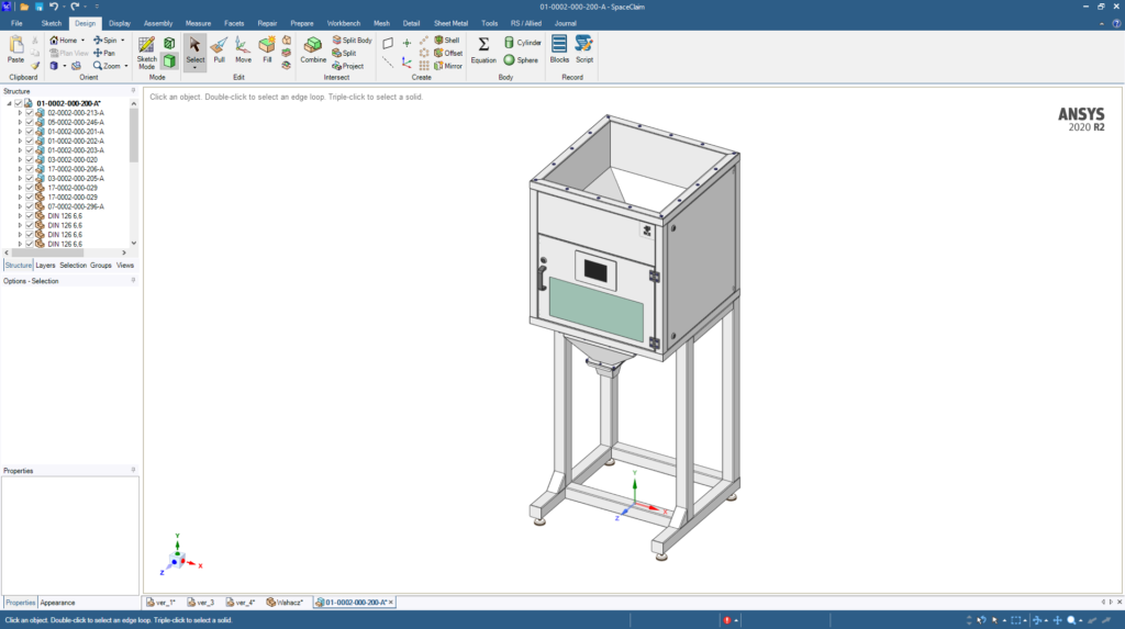 Projektowanie CAD Inzynieria Odwrotna Maszyn ANSYS Spaceclaim