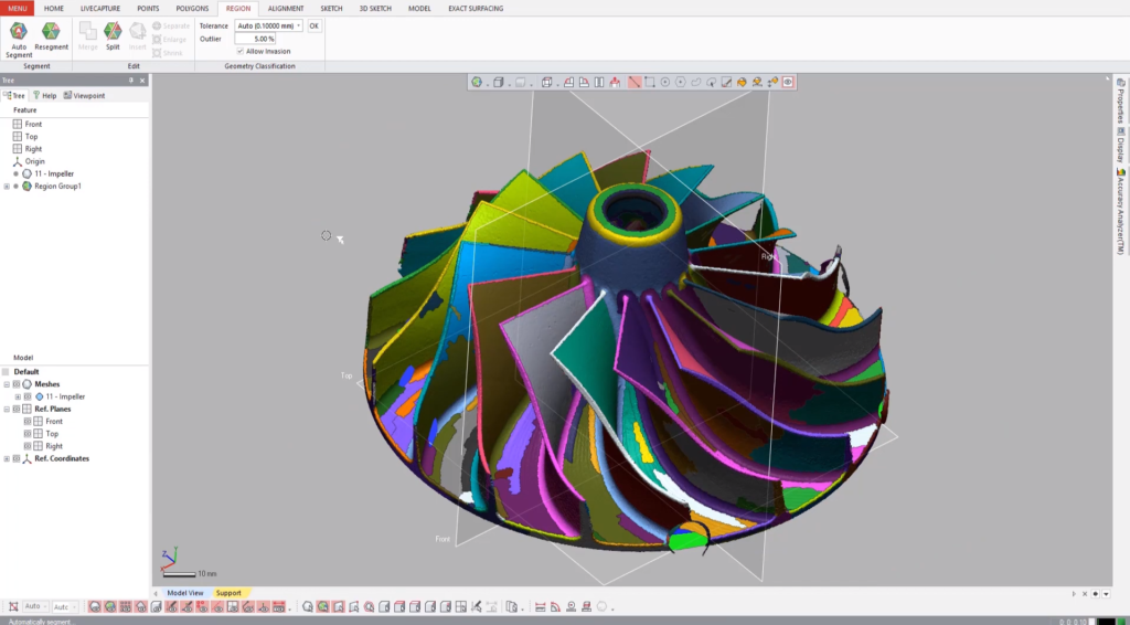 Inżynieria Odwrotna Design X - projekt turbiny