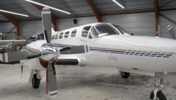 Usluga skanowania 3d samolotu cessna 441 skanerem 3d scantech kscan