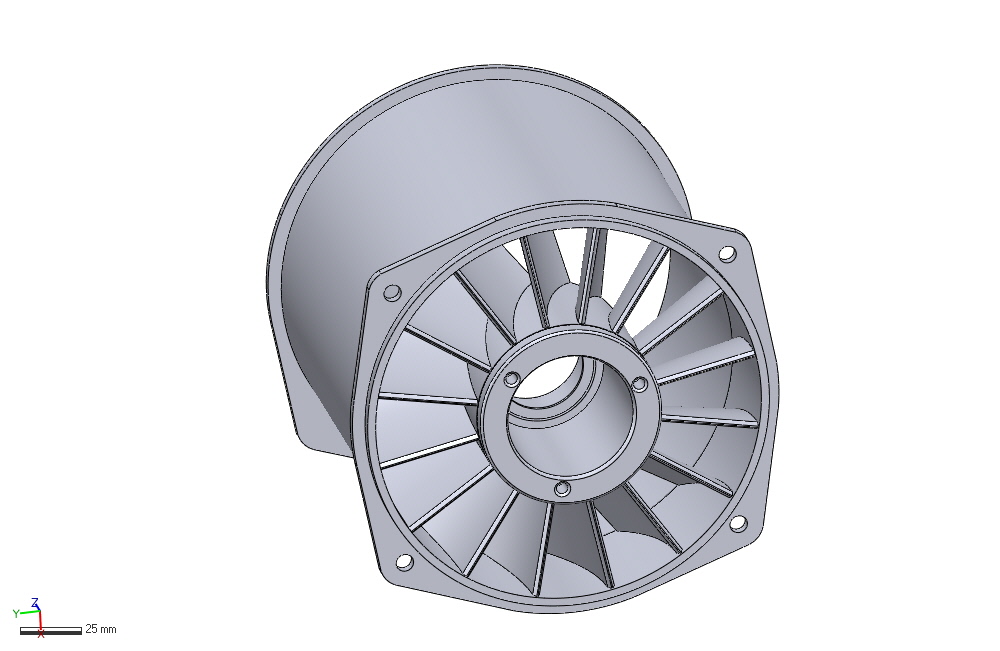 Turbina model CAD GeoMagic Design X