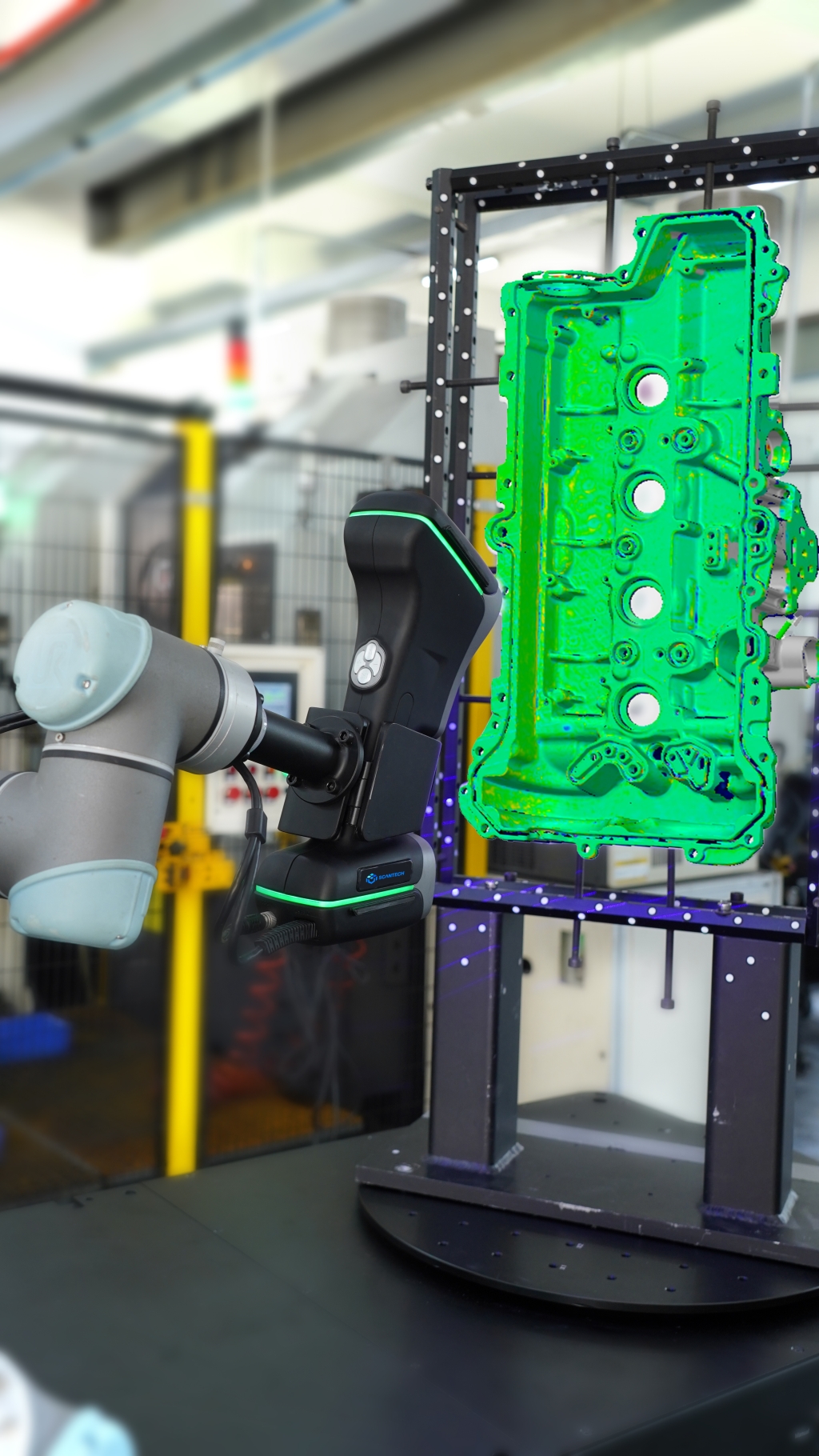 Automatyczny pomiar 3D skanerem laserowym z cobotem
